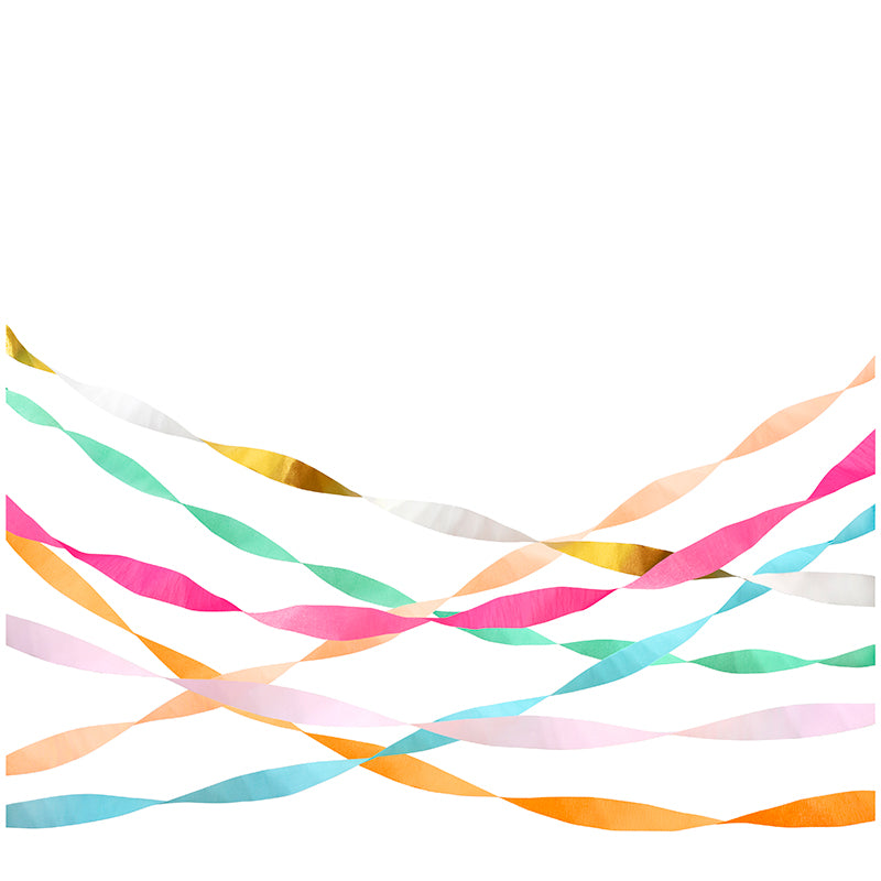 Meri Meri crepepapir på rulle, 7 farver - Bright