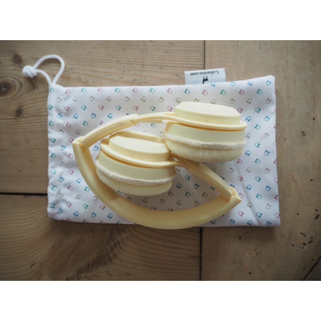 Lalarma trådlösa hörlurar m. max 85 D, Gul