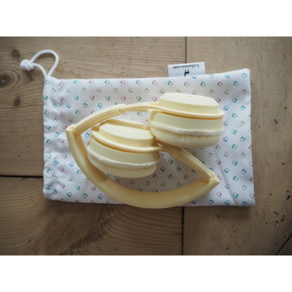 Lalarma trådlösa hörlurar m. max 85 D, Gul