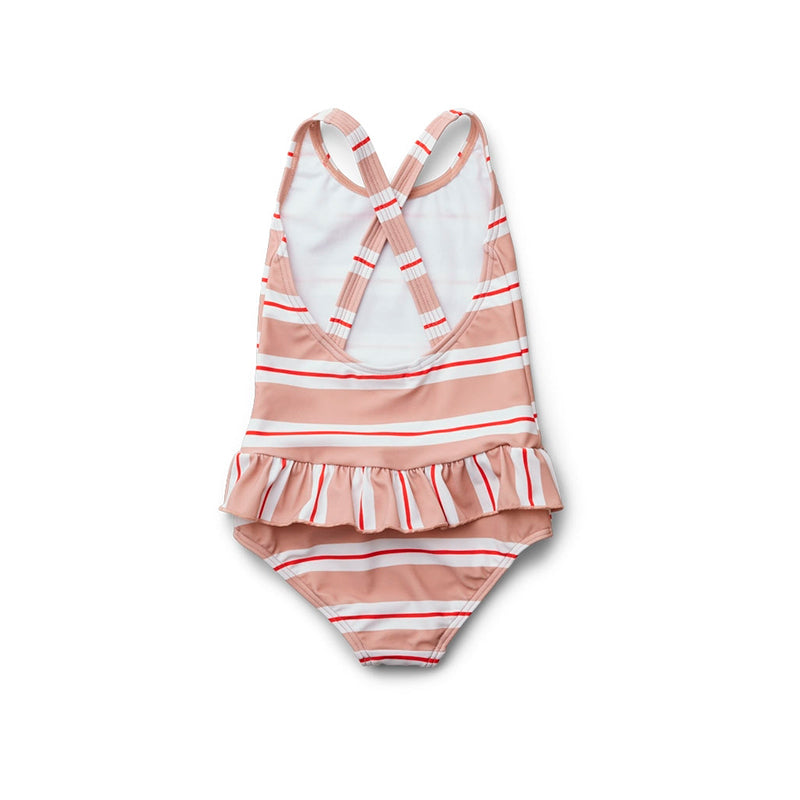 Liewood UV-baddräkt Amara, Rose/apple red/ creme de la creme - Strl. 80-134 cm