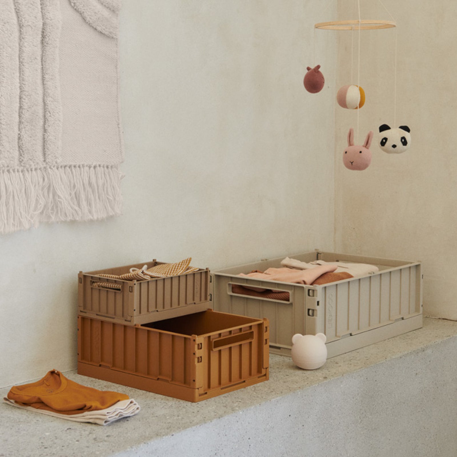 Liewood Weston vikbar låda L - Oat