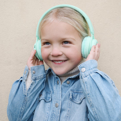 Lalarma trådlösa hörlurar med max 85 dB, Mint pastel