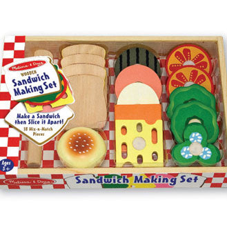 Legemad i træ, sandwichsæt