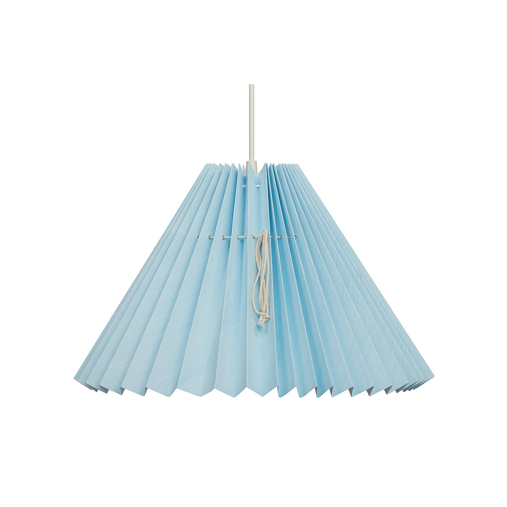 Pink Rose Loftslampe m foldet skærm i papir - 32 cm - Lyseblå