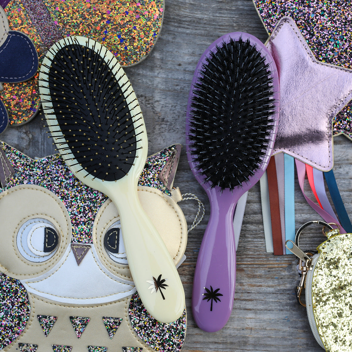 Fan Palm hårborste, Sunshine wet brush - Medium