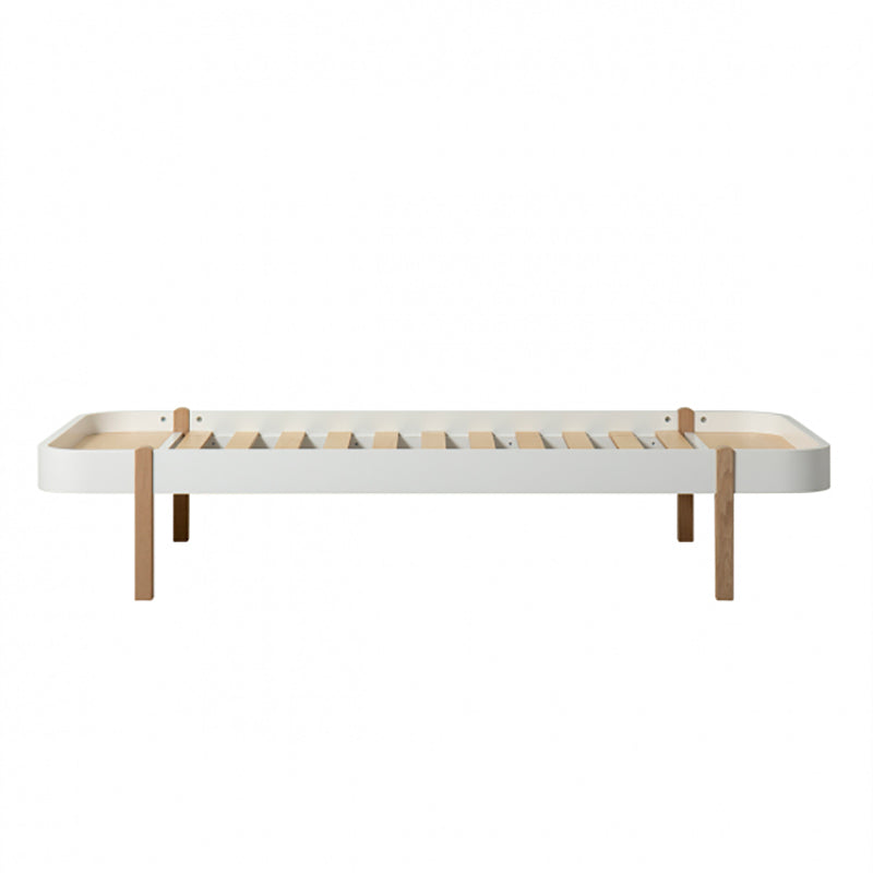 Oliver Furniture, Wood Lounger, 90 x 200 cm - vit/ek