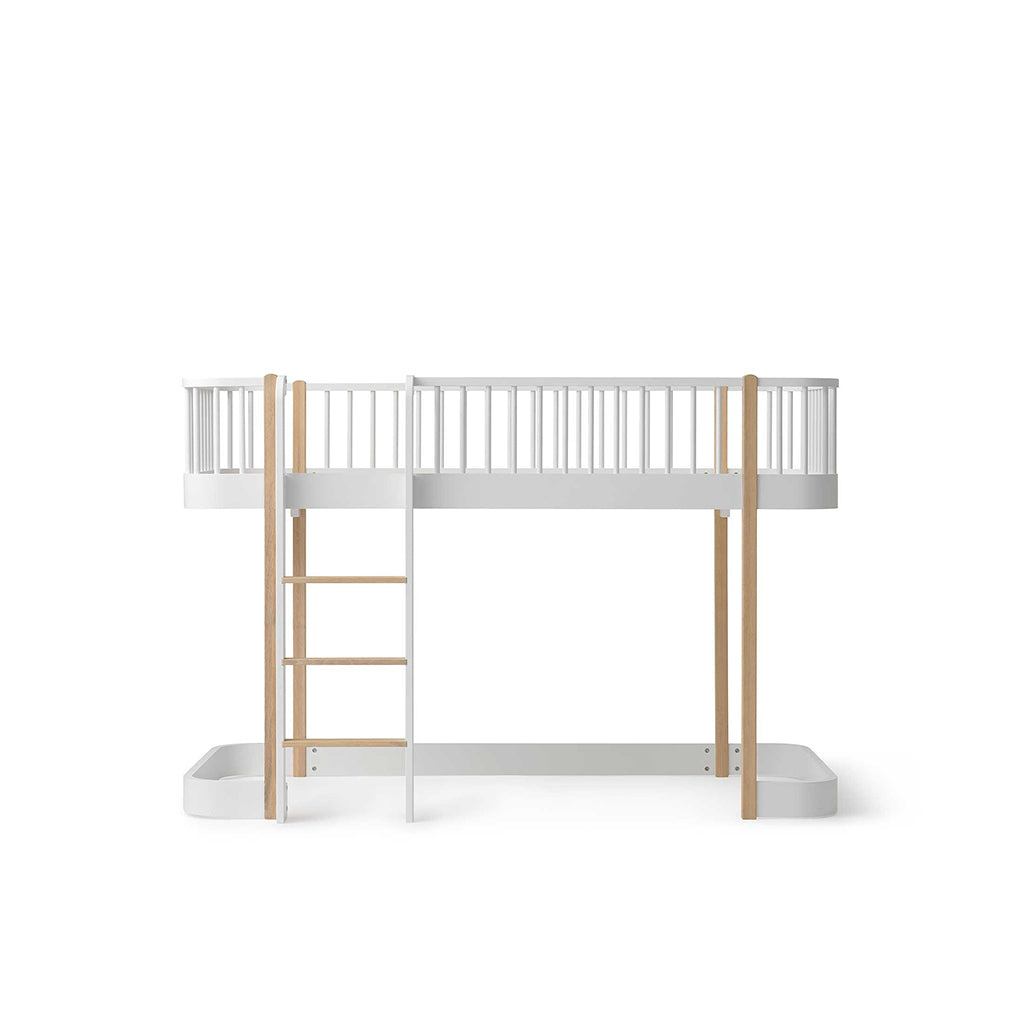 Oliver Furniture, Wood Original, halvhög säng - vit/ek