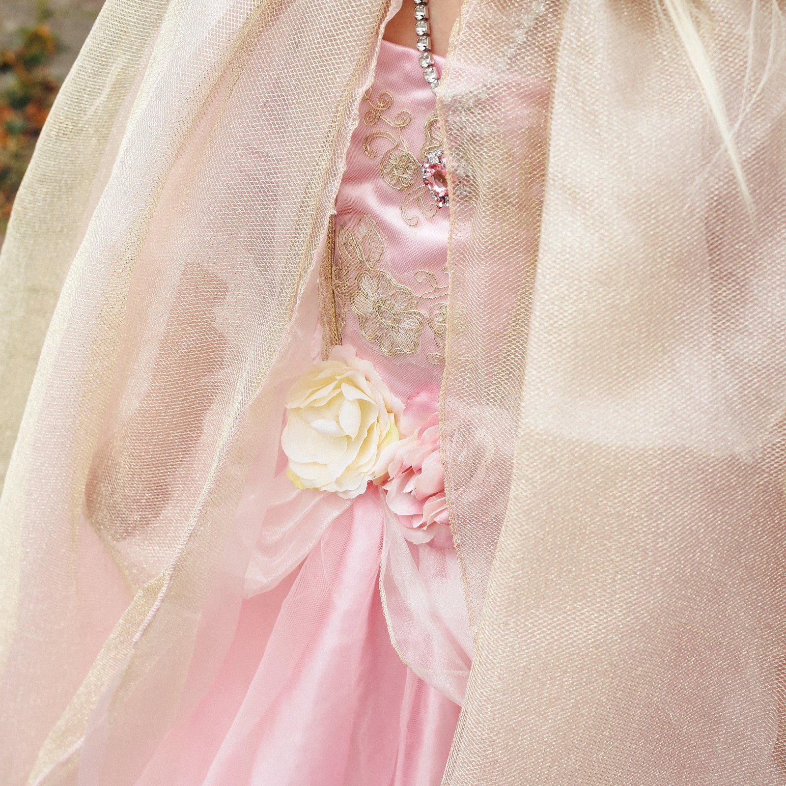 Great Pretenders utklädningskläder, Prinsesseudklædning Pink rose – str. 3-6 år