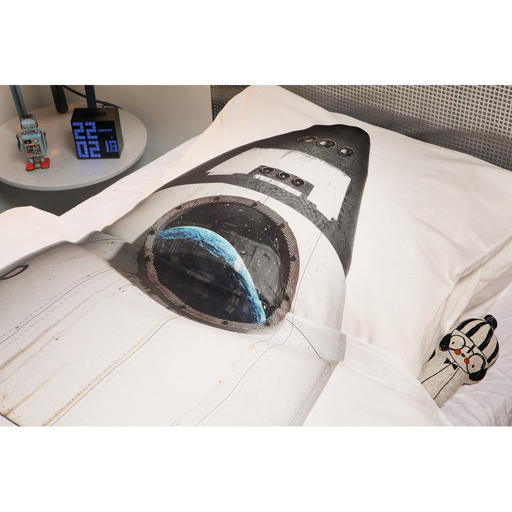 Snurk vuxensängkläder, ekologisk - Månraket