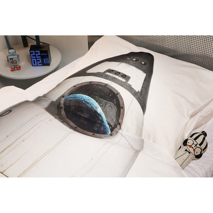 Snurk vuxensängkläder, ekologisk - Månraket