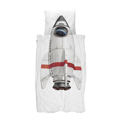 Snurk vuxensängkläder, ekologisk - Månraket