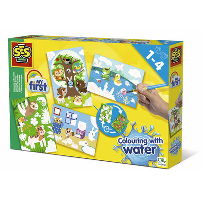 SES Creative, Mitt första måleri med vattenfärger, Dolda djur - Från 1 år