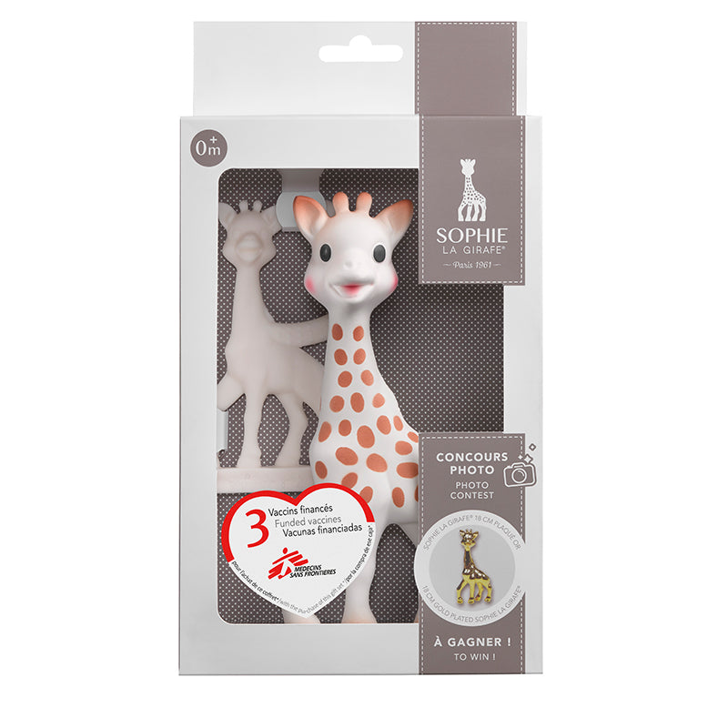 Sophie la girafe gaveæske med giraf plus bidering MSF Award Set