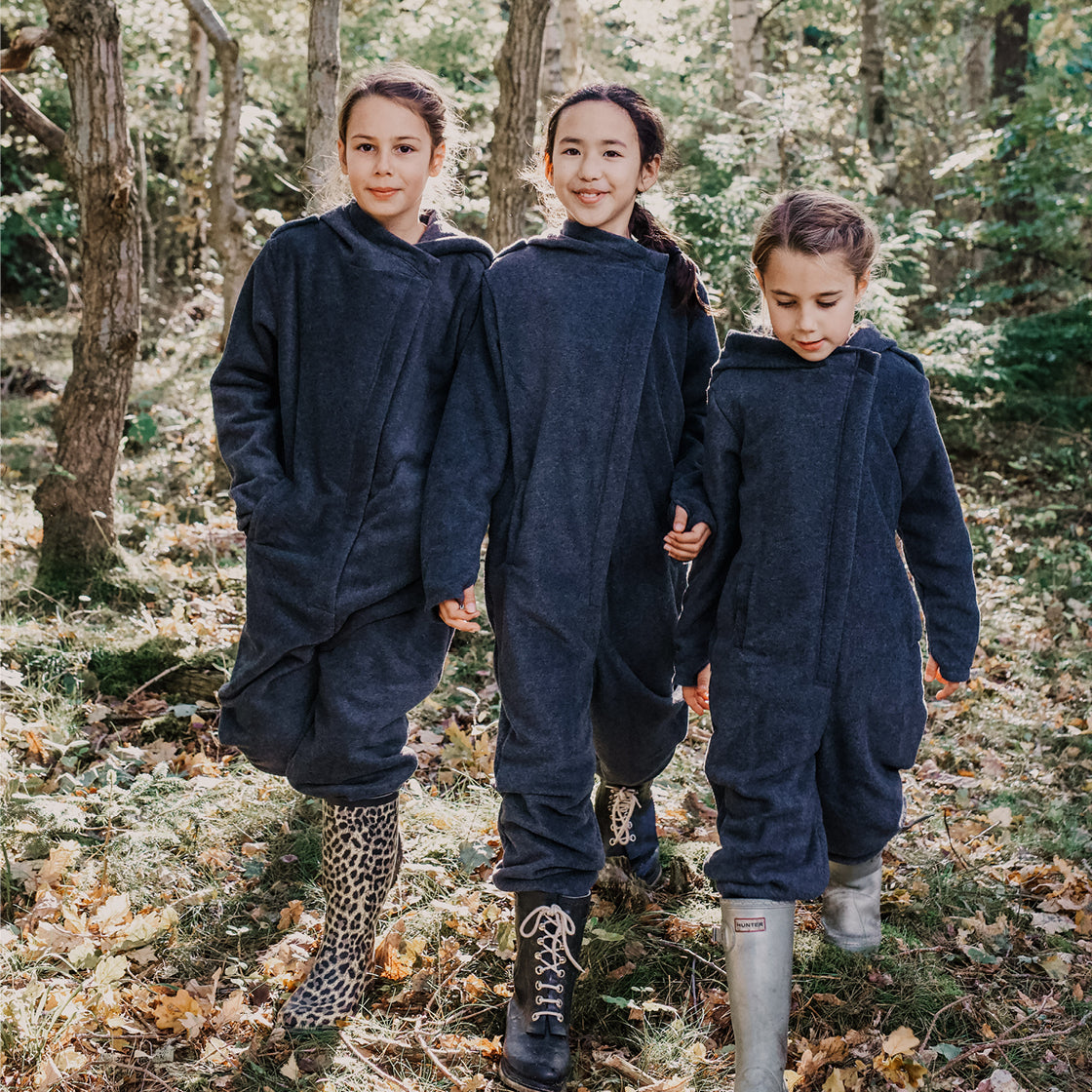 Karmameju overall för barn, fleece - stl. 3-10 år