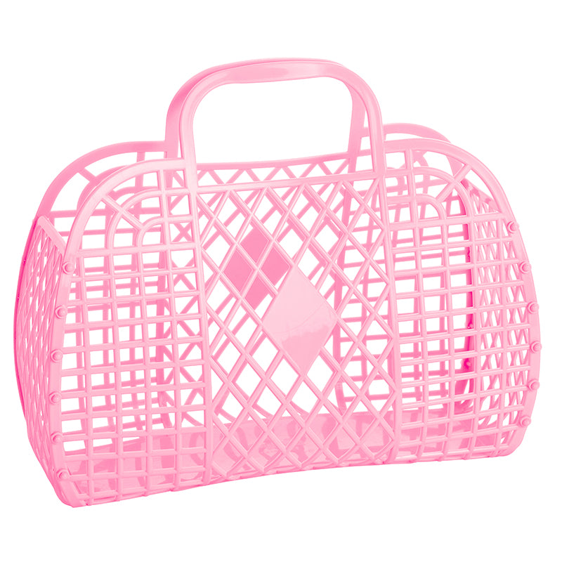 Sun Jellies Retro korg, stor - Bubblegum rosa