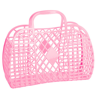 Sun Jellies Retro korg, stor - Bubblegum rosa