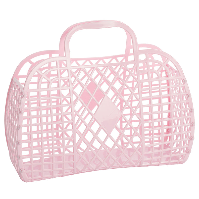 Sun Jellies Retro basket, large - Rosa