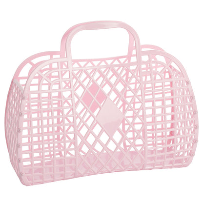 Sun Jellies Retro basket, large - Rosa