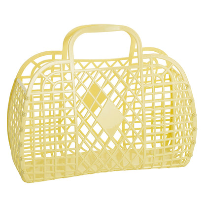 Sun Jellies Retro korg, stor - Gul
