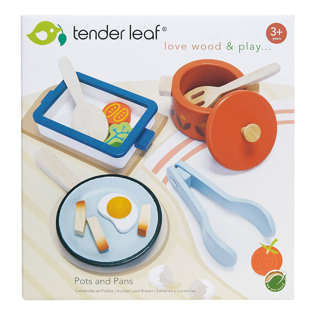 Tender Leaf, Leksaksmat i trä - Grytor och pannor