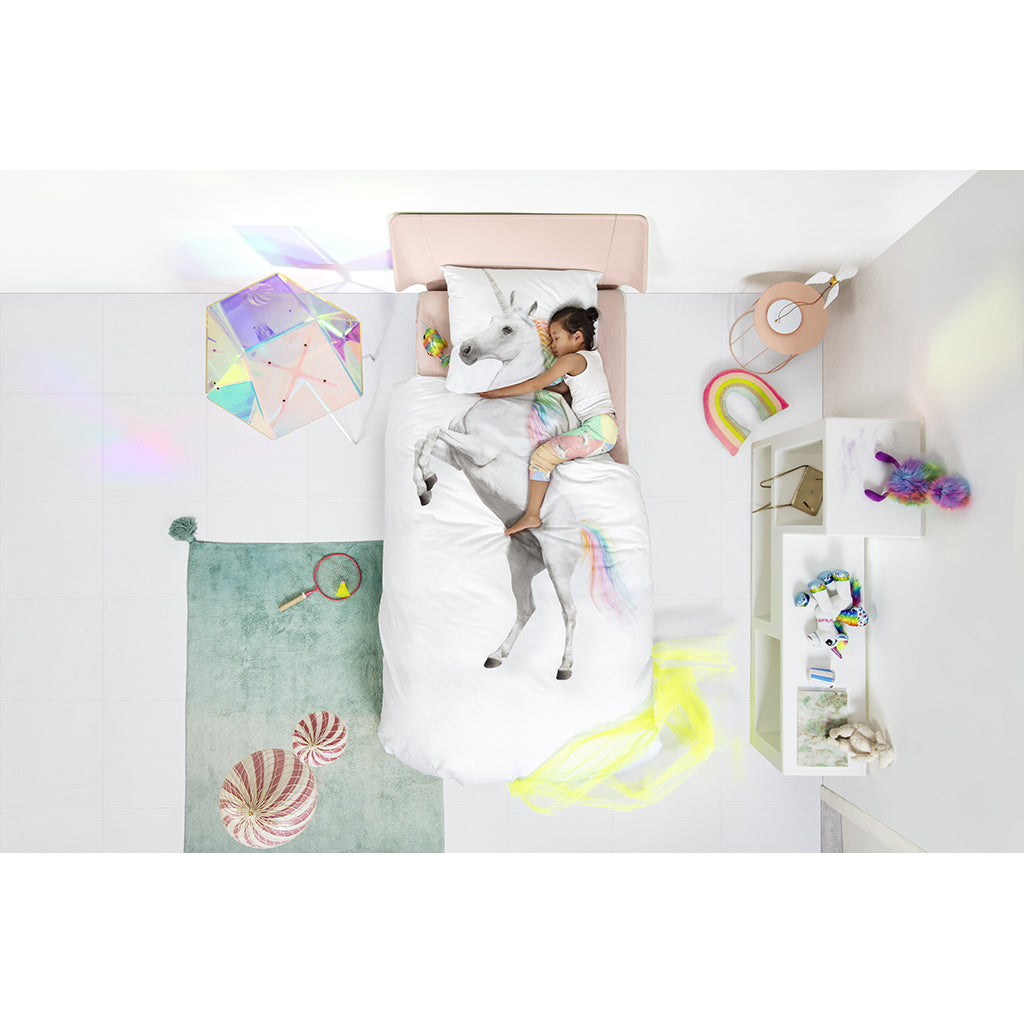 Snurk sängkläder för vuxna, ekologiska - Enhörning