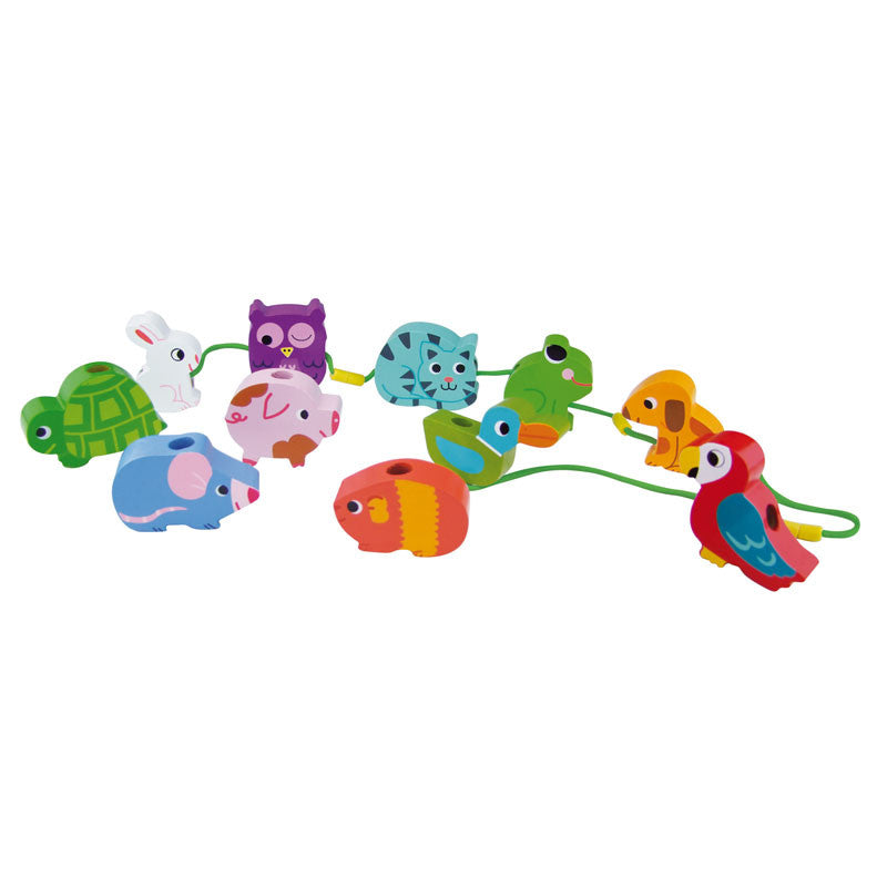 Vilac träpärlor, djur