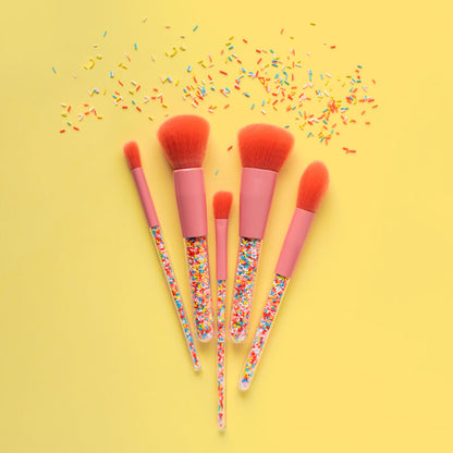 Oh Flossy Sprinkle sminkborstar för barn, Set med 5 st.