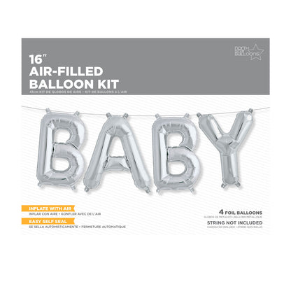 Northstar Balloons, folieballong silver - baby