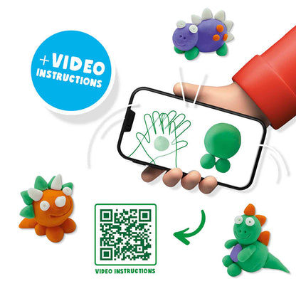 SES Creative Modellera, FunDo dinosaurier 3x90g 1x40g