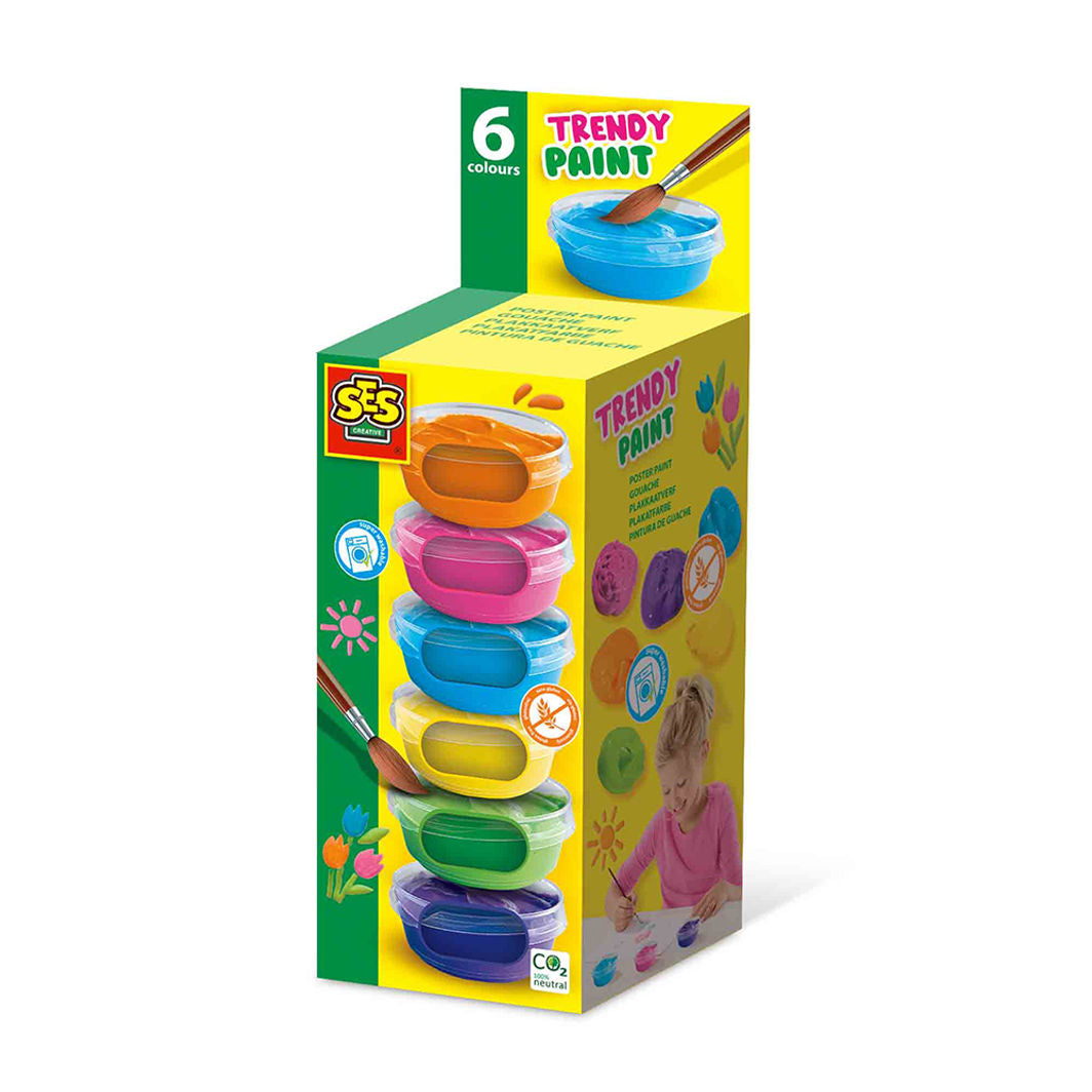 SES Creative Affischfärg, Trendiga 6x45ml