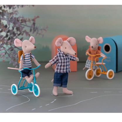 Maileg mus, Cykelmus - Storebror med väska