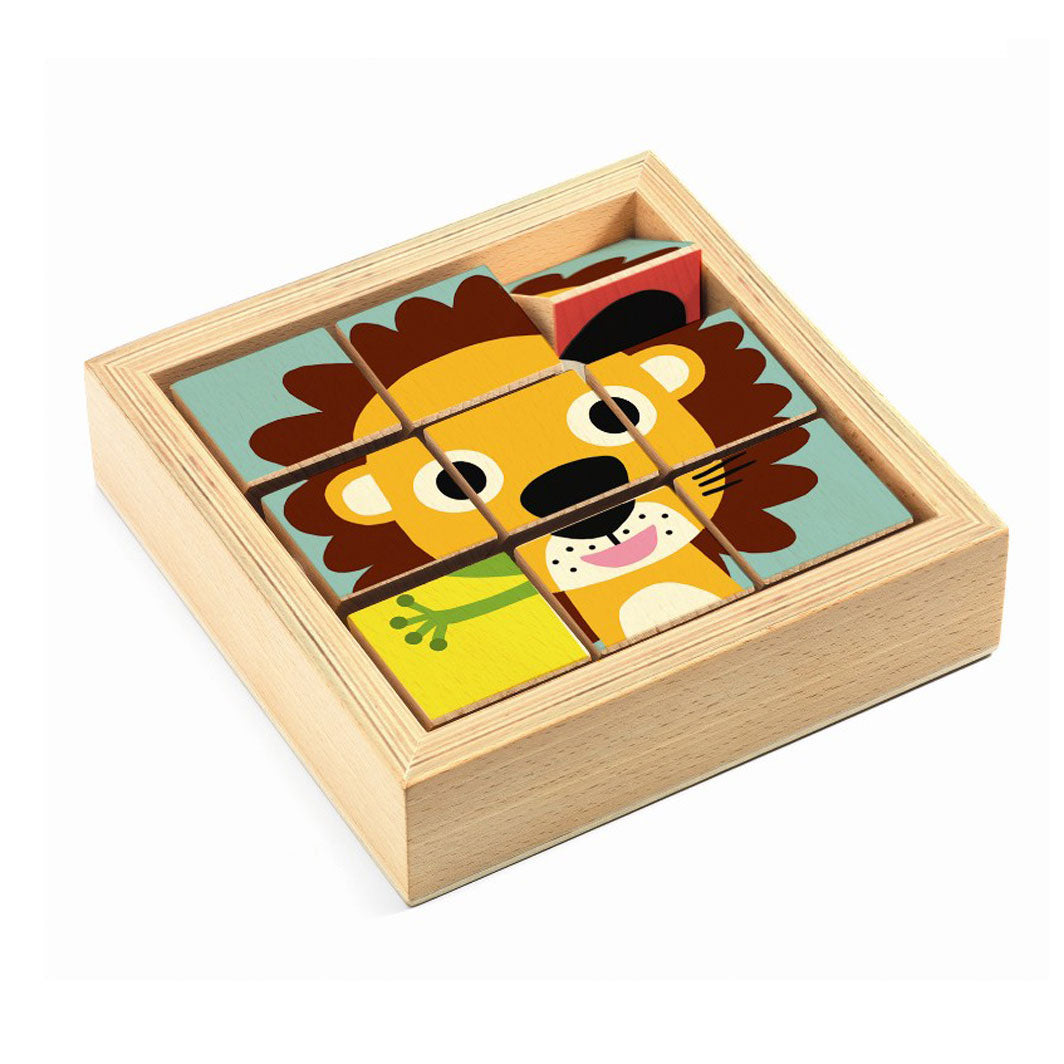 Djeco puslespil i træ m. klodser - Touranimo