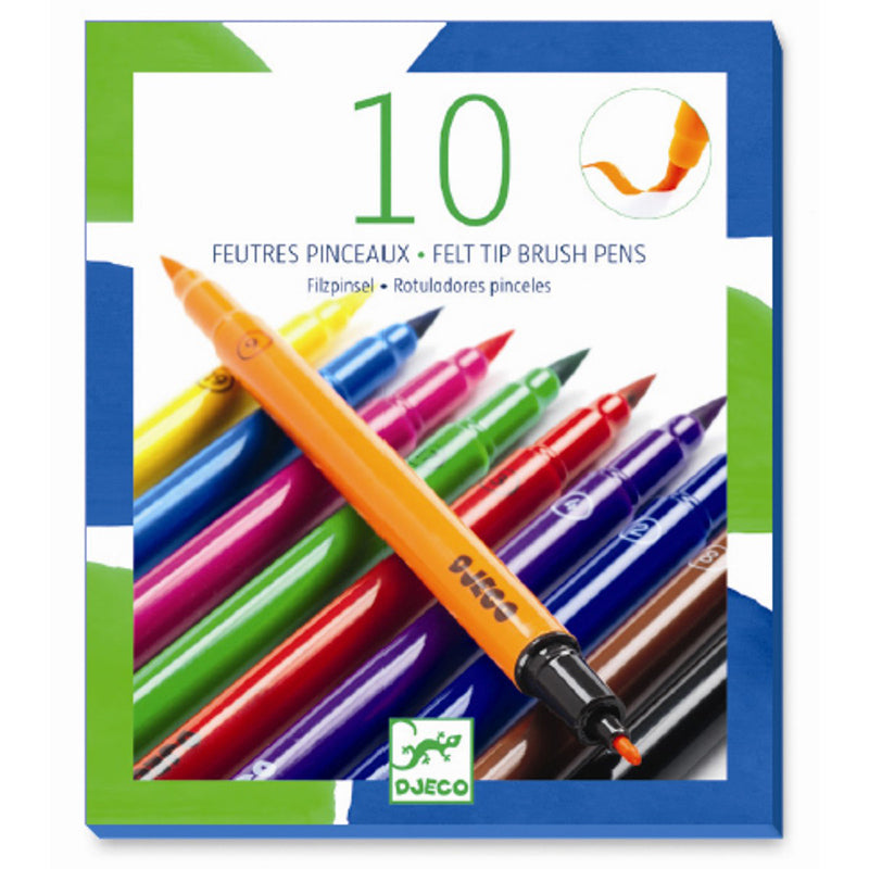 Djeco tuscher, 2-i-1 - basis farver