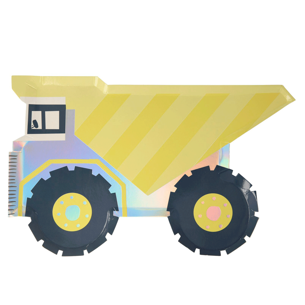 Meri Meri papptallrikar, Dumper truck - 8 st.