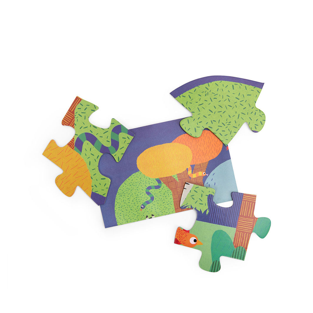 Moulin Roty, Jumbo Pussel 36 bitar - Djurens oas - Les Toupitis