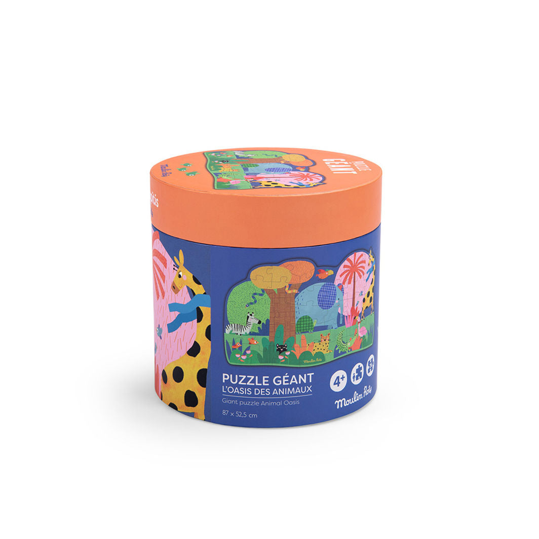 Moulin Roty, Jumbo Pussel 36 bitar - Djurens oas - Les Toupitis