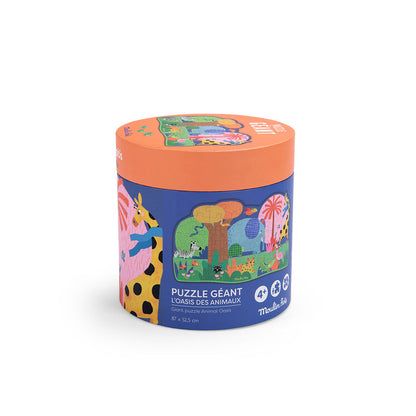 Moulin Roty, Jumbo Pussel 36 bitar - Djurens oas - Les Toupitis