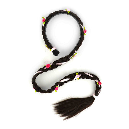 Den goda Fen, Utklädningstillbehör - Rapunzel fläta, 75 cm - Brun