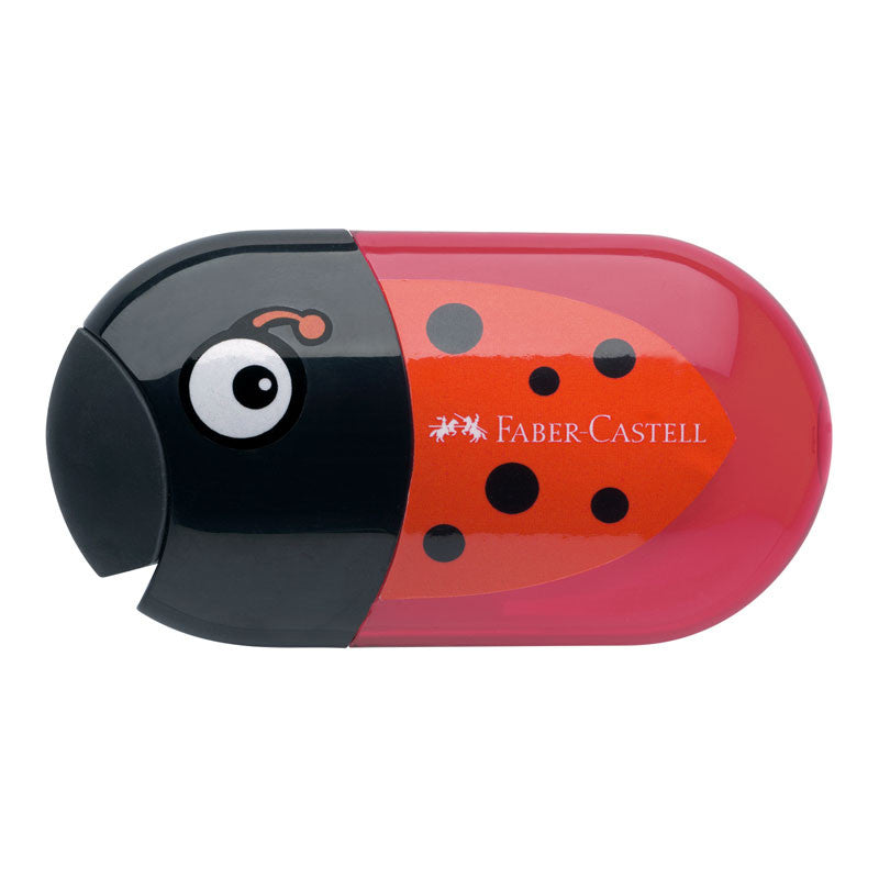 Faber-Castell, dobbelt blyantspidser - mariehøne