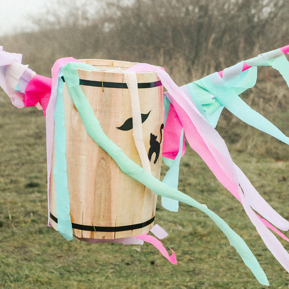 Fastelavnstunna i trä, mellan - 40 cm