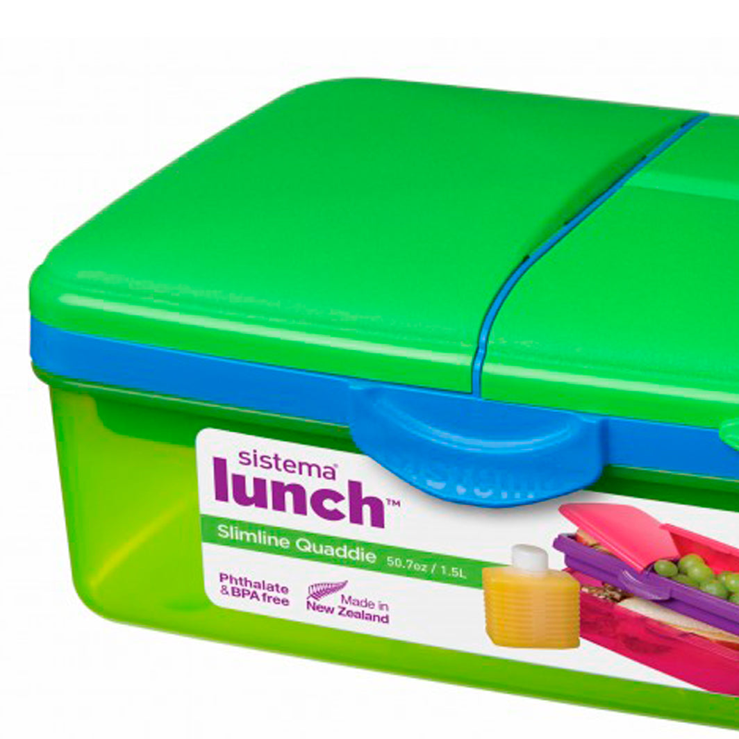 Sistema matlåda med fack och flaska/kylelement, lime