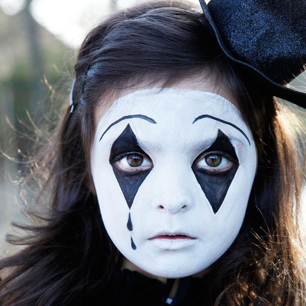 Grim Tout ansiktsfärg, vit