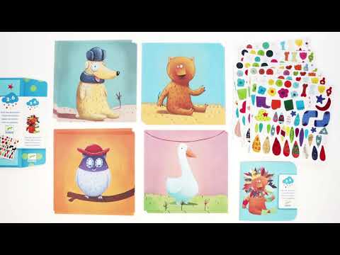 Djeco kreativt klistermärkeset - skapa djur