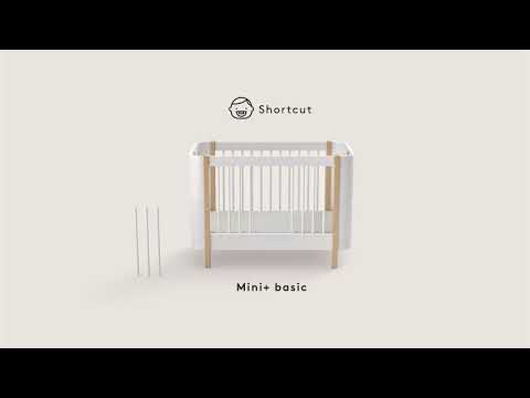 Oliver Furniture, Wood Mini+ spjälsäng inkl. juniorkit - vit