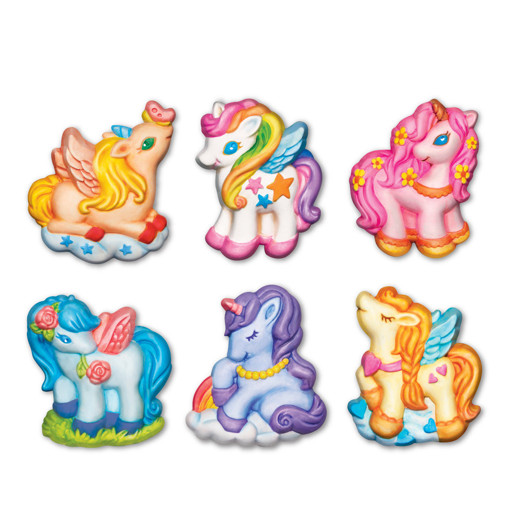 Creative Craft, Gjuta och måla gipsmagneter och märken, Enhörningar - Från 5 år