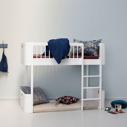 Oliver Furniture, Ombyggnadssats, från Wood Mini+ Spjälsäng Basic till halvhög säng - vit