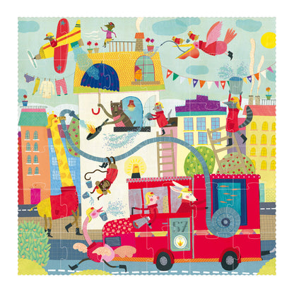 Londji puslespil, I want to be Fireman - 36 brikker - viser motiv