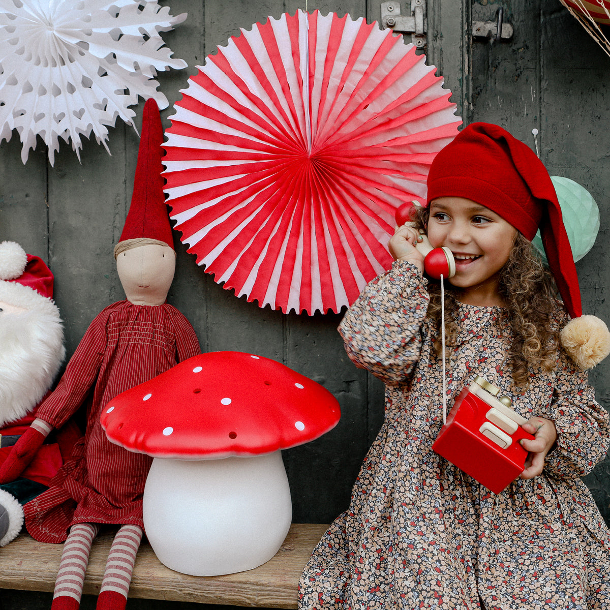 Svamplampa, stor röd flugsvamp