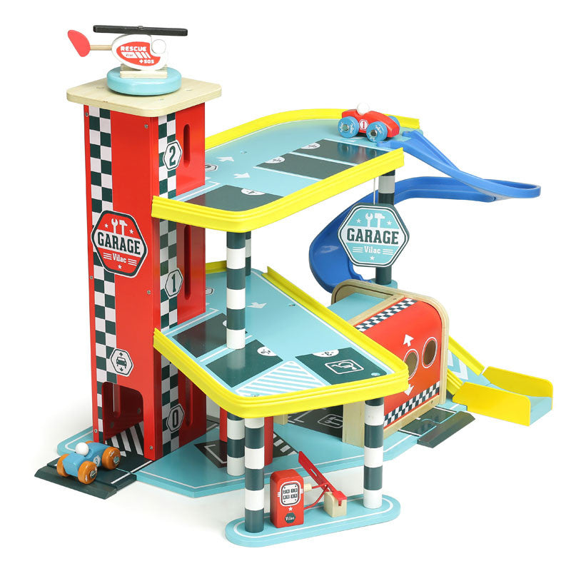 Vilac bilgarage i trä, stor - City