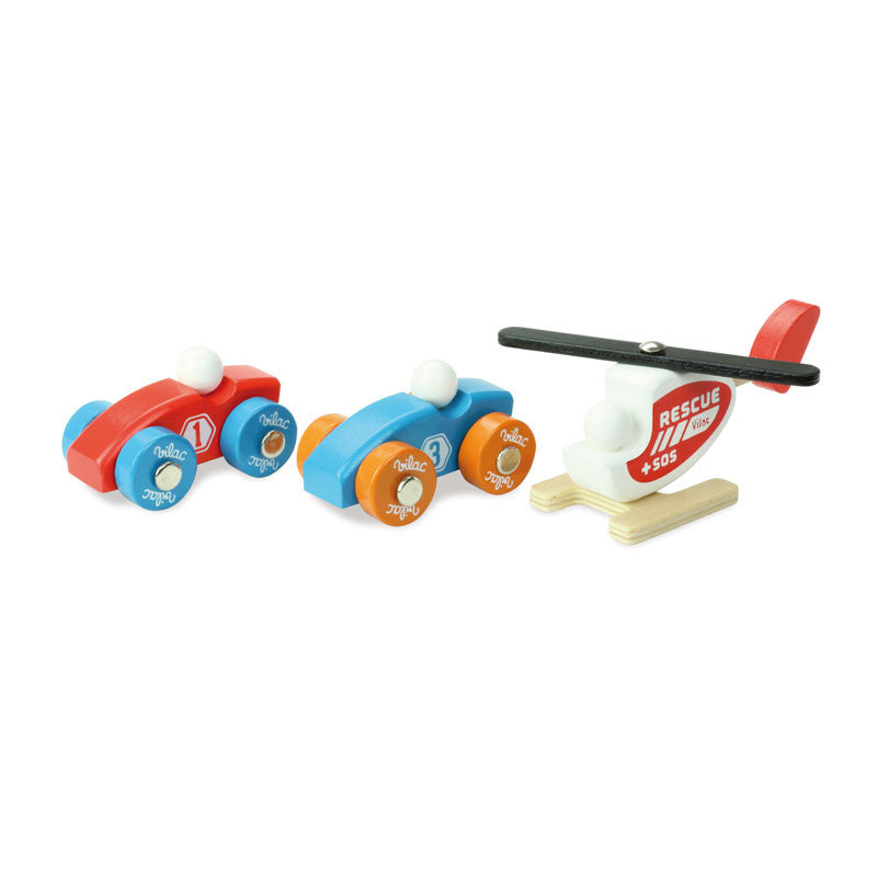 Vilac bilgarage i trä, stor - City